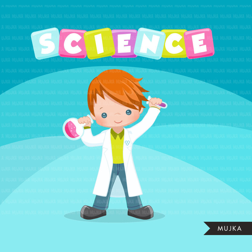 Science Boy Clipart