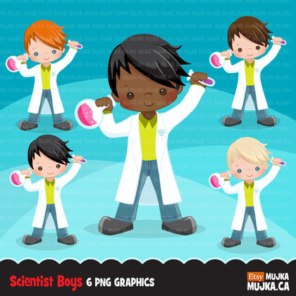 Science Boy Clipart