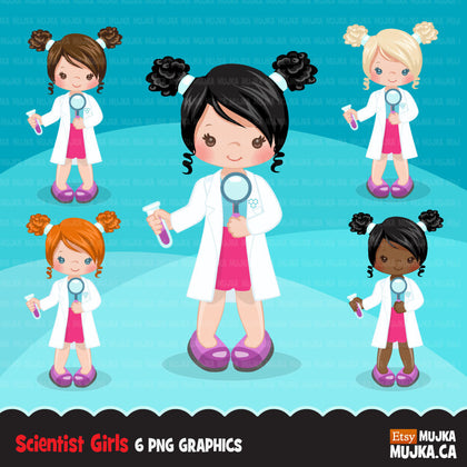 Science Girl Clipart