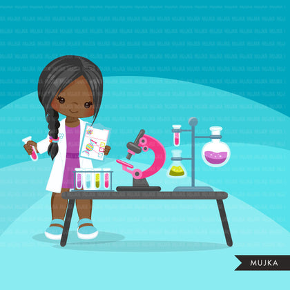 Girl Scientist Clipart