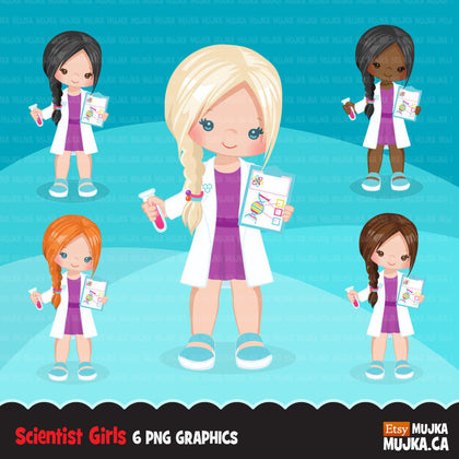 Girl Scientist Clipart