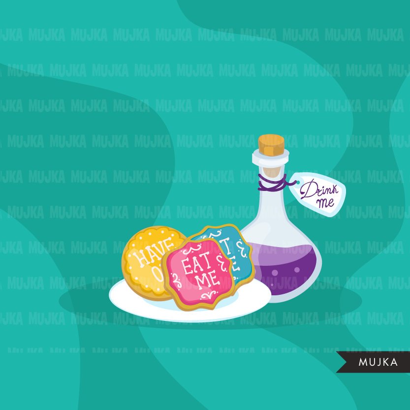 Alice in Wonderland Clipart, Mad Hatter Tea Party – MUJKA CLIPARTS alice-in-wonderland-clipart-mad-hatter-tea-party-mujka-cliparts