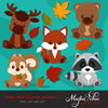 Baby Woodland Animals clipart, fall