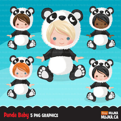 Baby Panda clipart, Animal costume