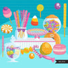 Candy Clipart, candy land, pastel candy birthday party