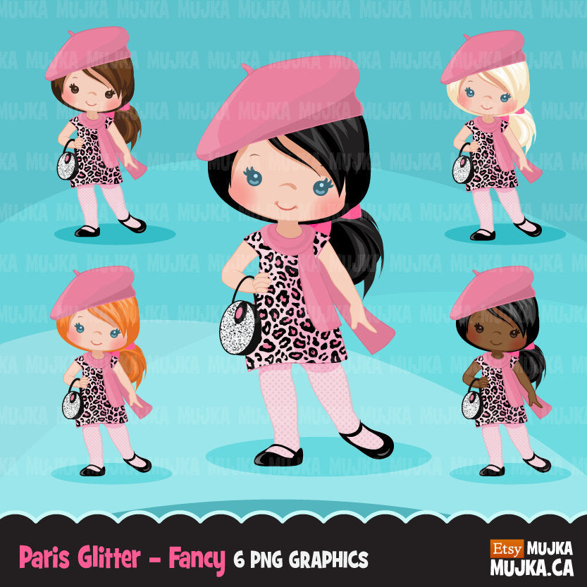 Paris, french girl clipart
