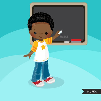 Boy Student clipart. School Graphics