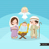 Nativity Clipart, boy and girl, religious, 3 KINGS, BIBLE GRAPHICS