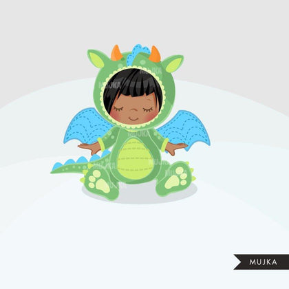 Baby Dragon clipart, Halloween Dragon costume