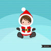 Baby Santa clipart, Christmas costume
