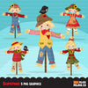 Scarecrow Clipart, fall harvest fields