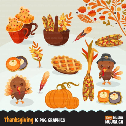 Clipart de Acción de Gracias, otoño