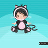 Baby Cat clipart, kitten costume, animal costume