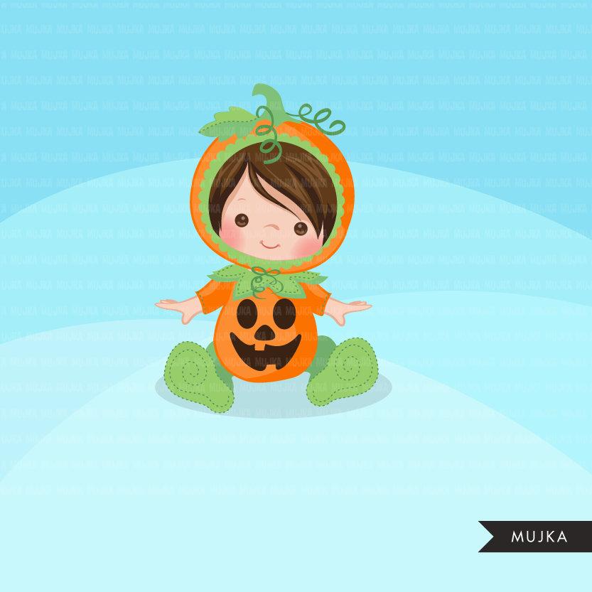Baby Pumpkin clipart, halloween costume – MUJKA CLIPARTS