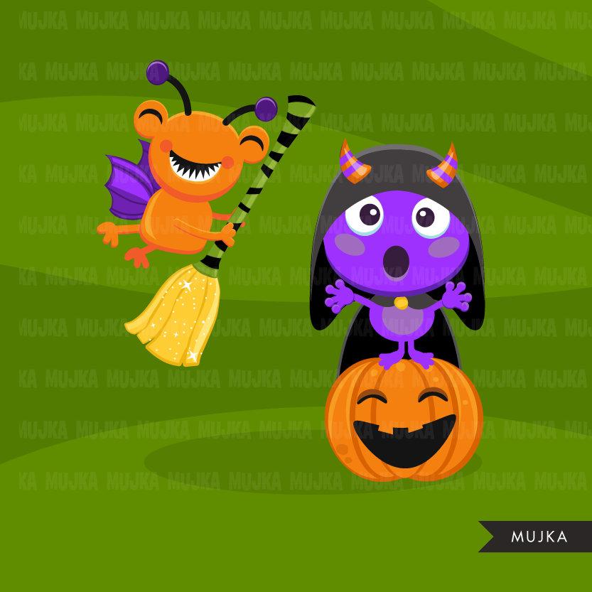 clipart halloween monsters Halloween Monsters clipart. – MUJKA CLIPARTS