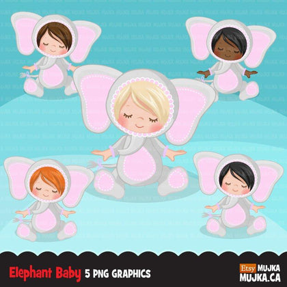 Baby elephant clipart, halloween costume