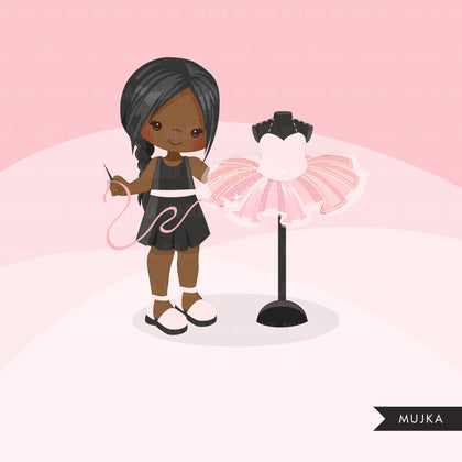 Seamstress clipart Crafty girl