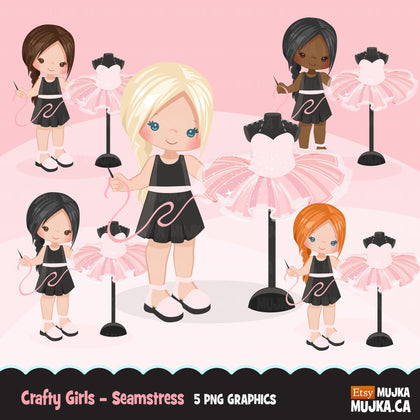 Seamstress clipart Crafty girl