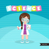 Girl Scientist Clipart