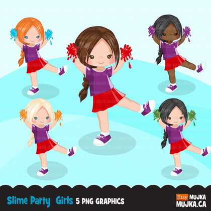 Slime party set for girl clipart