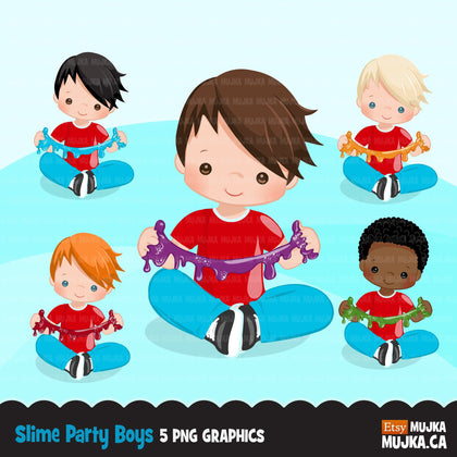 Slime part set for boy clipart