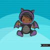 Baby Bat clipart, Halloween costume