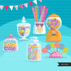 Candy Clipart, candy land, pastel candy birthday party