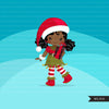 Christmas girl Elf Clipart