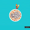 Thanksgiving Fall Word Art Clipart. Lettering