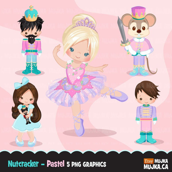 Christmas clipart pastel, Nutcracker ballet girl – MUJKA CLIPARTS