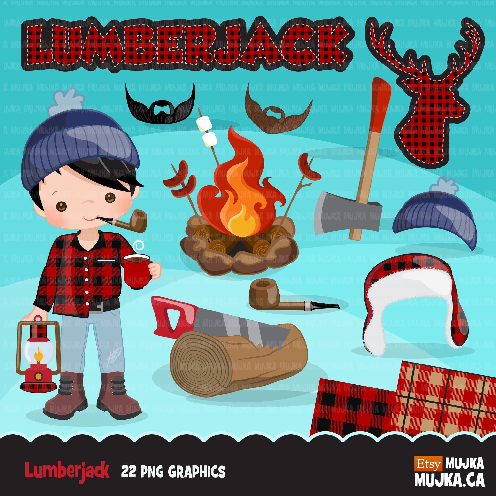 Lumberjack Clipart. Boy version