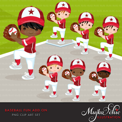 Baseball Boy Clipart ADD ON