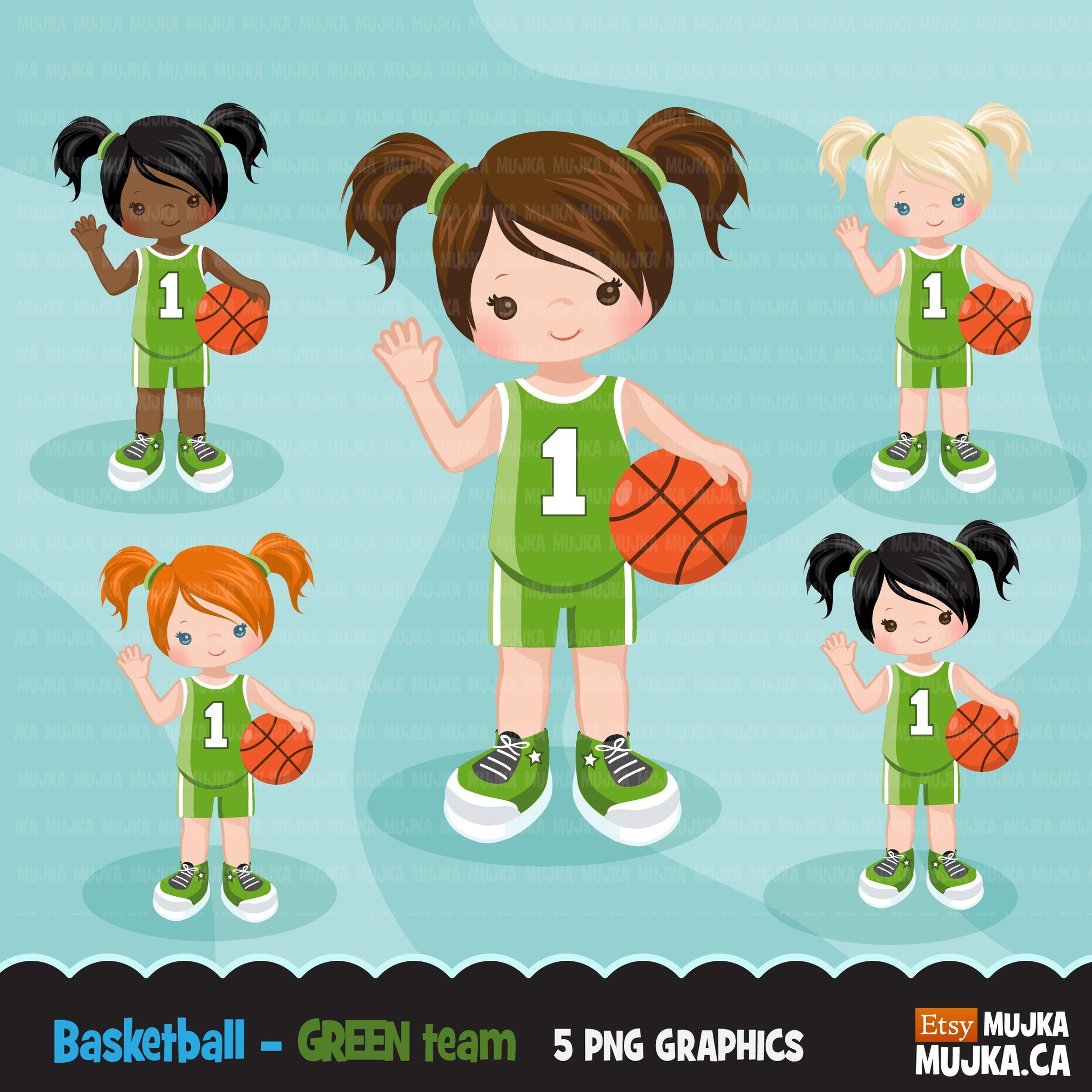 Basketball Girl clipart