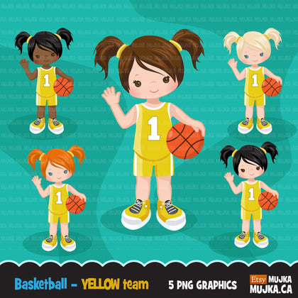 Basketball Girl clipart