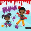 Slime party set for boy clipart 2