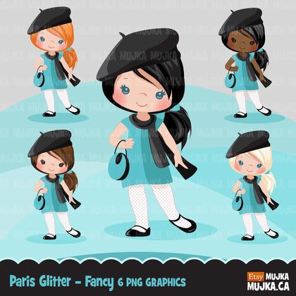 Paris clipart, Classy girl