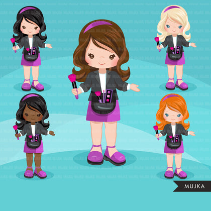Makeup Artist girls clipart