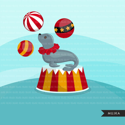 Circus Clipart Big top carnival graphics, circus animal