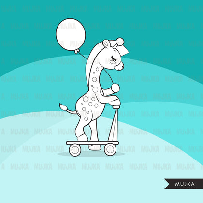 Valentine's Day Digital Stamps, animal love