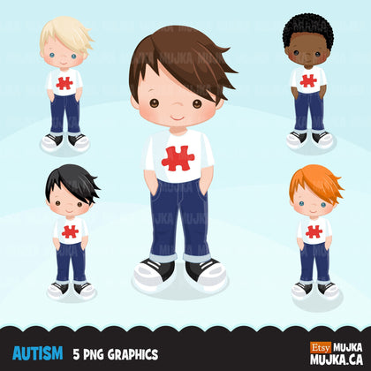 Autism Clipart, boy with autism