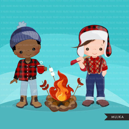 Lumberjack Clipart. Boy version