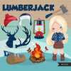 Lumberjack Clipart. Girl version