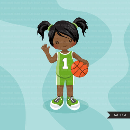 Basketball Girl clipart