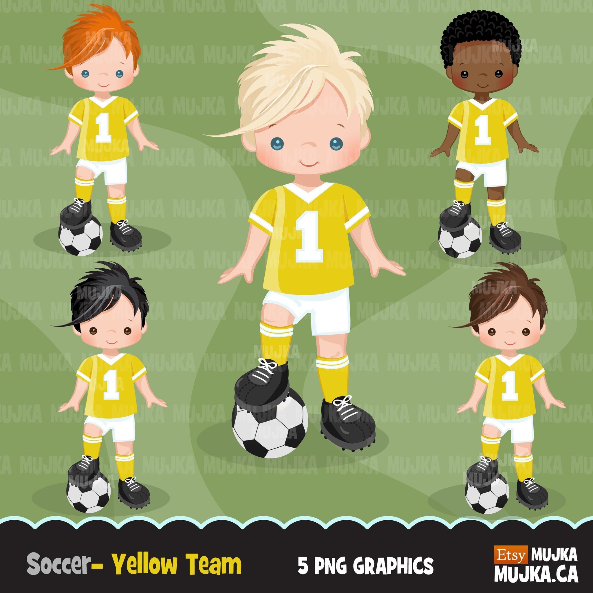 Imágenes Prediseñadas de fútbol de niños
