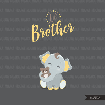 Elephant baby shower clipart