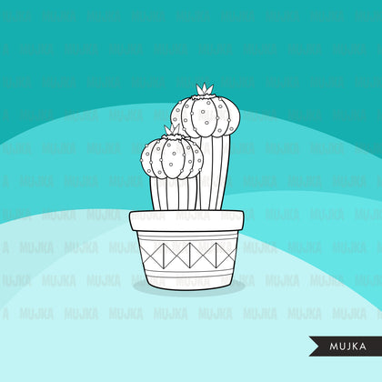 Cactus Digital Stamps