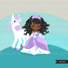 Fairy Tale Princess Clipart, girl