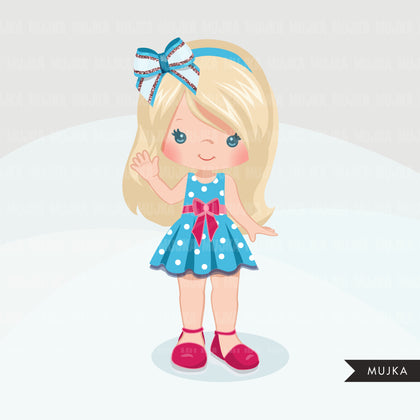 Glitter Hair bows and ribbons clipart