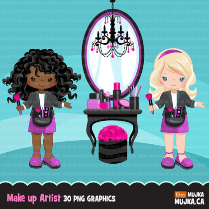 Makeup Artist girls clipart