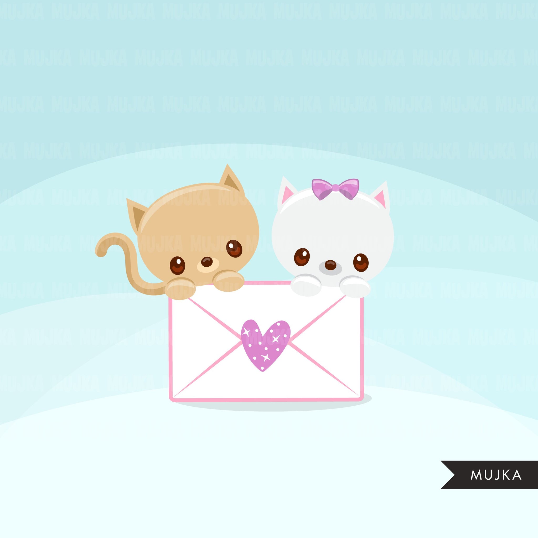 Valentine’s Day Cute Baby Animals Clipart